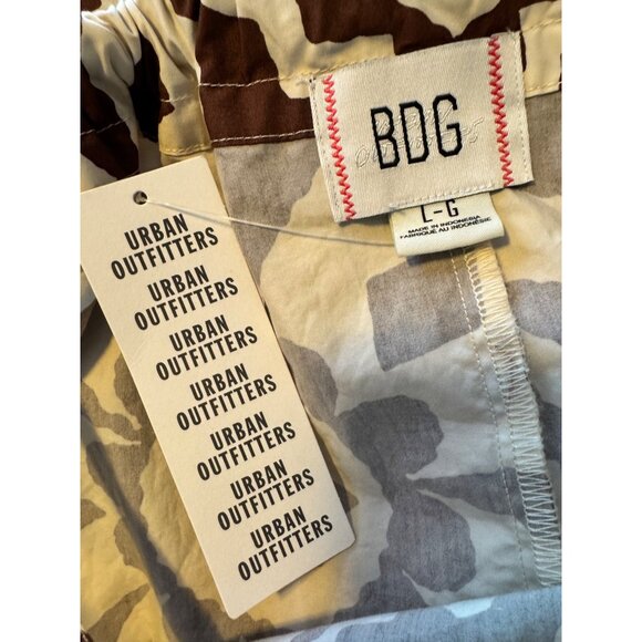 BDG Urban Outfitters Size Large Dress NWT $49 Brown White Pockets - Picture 7 of 13